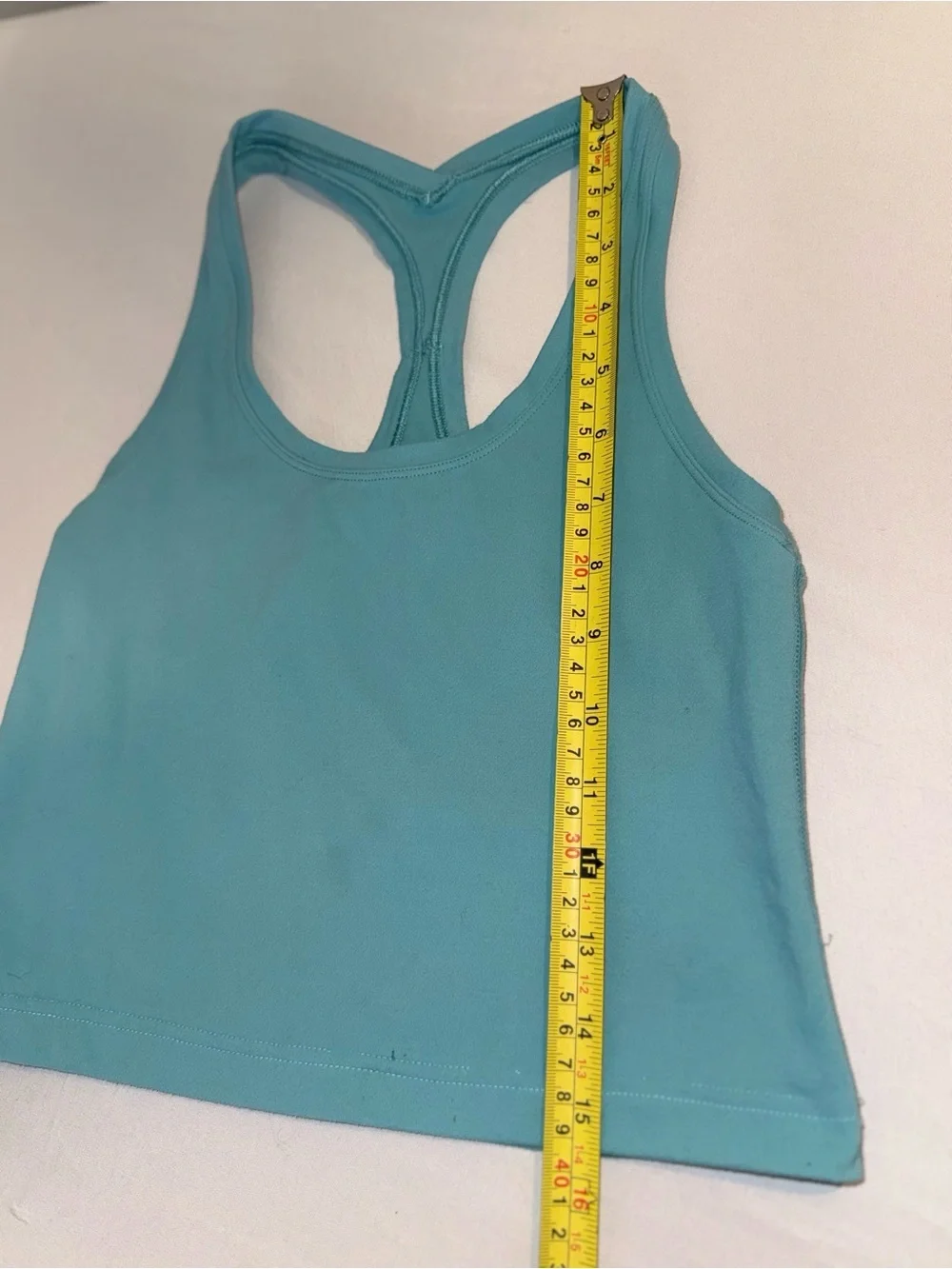 Lululemon Women's Teal Racerback Crop Tank Top Casual Activewear Size 6/Small